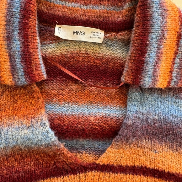 Mango Striped Multicolor Sweater Vest by MNG size Medium - Picture 3 of 3
